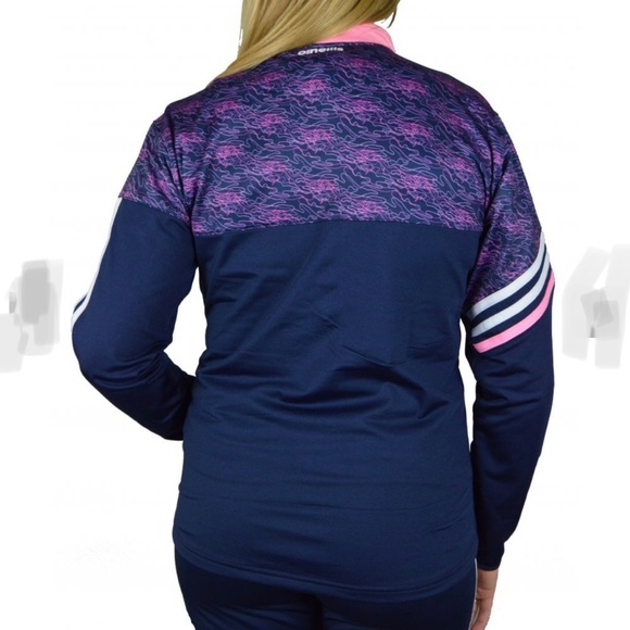 O'NEILLS Girls Donegal GAA Nevis 26 3 Stripe Full Zip Navy & Pink Jacket NEW - Picture 14 of 15